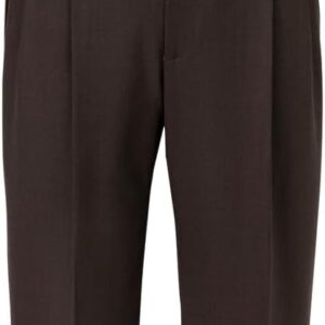 Men’s Wool Stretch Bengaline Pleated Suit Pants